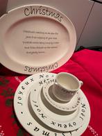 Kerstservies met een mooie achaal van Riviera Maison, Huis en Inrichting, Keuken | Servies, Keramiek, Ophalen of Verzenden, Zo goed als nieuw