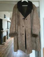 Prachtige leren suede lammy coat. 44 46 XL XXL. Bruin taupe, Bruin, Lammy Coat, Maat 46/48 (XL) of groter, Ophalen of Verzenden
