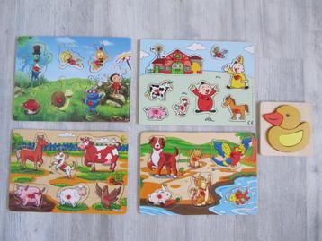 5 x Houten puzzels beschikbaar voor biedingen