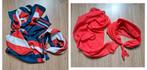 Nette sjaals rood en rood/wit/blauw 5 stuks, Maat 38/40 (M), Ophalen of Verzenden, Sjaal, Onbekend