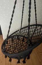 Zwarte hangstoel, Tuin en Terras, Ophalen, Binnen, Zo goed als nieuw, Eenpersoons
