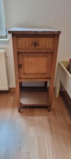 Antiek nachtkastje met marmerblad, Huis en Inrichting, Ophalen, Minder dan 45 cm, 70 cm of meer