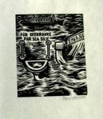 Frans Masereel - Hamburg - Houtsnede Handgesign., Ophalen of Verzenden