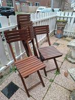 Houten Klapstoeltjes - in totaal 12 kunnen ook p.st., Tuin en Terras, Tuinstoelen, Ophalen, Gebruikt, Hout, Inklapbaar