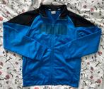 Puma logo Trainingsjack Maat 140 Uniseks blauw zwart, Jongen of Meisje, Puma, Sport- of Zwemkleding, Ophalen of Verzenden