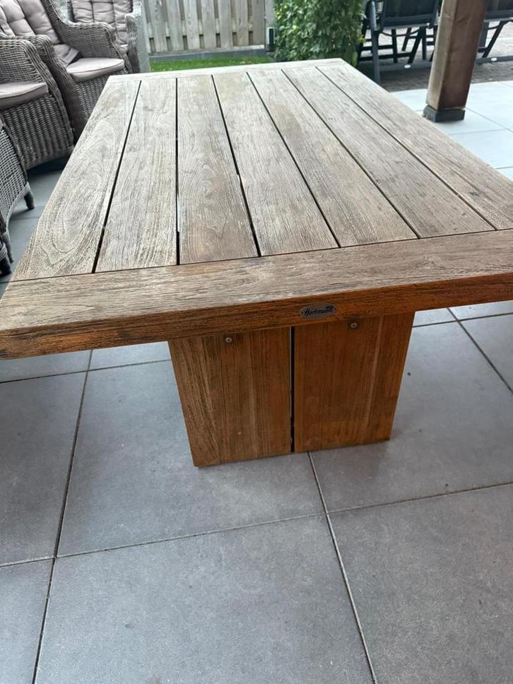Hartman tuintafel loungetafel, Tuin en Terras, Tuintafels, Zo goed als nieuw, Rechthoekig, Hout, Ophalen