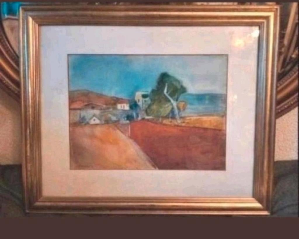 Schilderij Jacobs, Uit 1970 Zuid-Frankrijk 40x50 cm, Antiek en Kunst, Kunst | Schilderijen | Klassiek, Ophalen of Verzenden