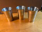 Vintage Tinnen Bekers - Set van 3, Ophalen of Verzenden