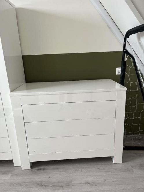 Commode Alaska hoogglans wit, Kinderen en Baby's, Kinderkamer | Commodes en Kasten, Gebruikt, Commode, 90 tot 105 cm, 100 cm of meer