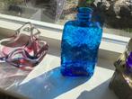Vintage Empoli Italiaanse blauwe glazen fles uit de jaren 60, Antiek en Kunst, Ophalen of Verzenden