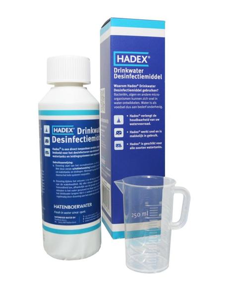Hadex, de enige goedgekeurde drinkwaterdesinfectie, Watersport en Boten, Accessoires en Onderhoud, Nieuw, Overige typen, Verzenden