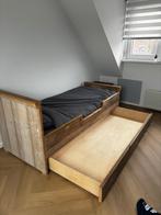 Mooi steigerhouten bed met grote lade 80/200., Huis en Inrichting, Ophalen, Eenpersoons, Steigerhout, Zo goed als nieuw