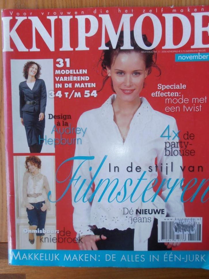 Knipmode november 2006 jeans, spijkerstof, Hobby en Vrije tijd, Kledingpatronen, Zo goed als nieuw, Vrouw, Knipmode, Ophalen of Verzenden