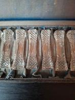 Glazen messenleggers, 12 stuks in doos, Antiek en Kunst, Ophalen