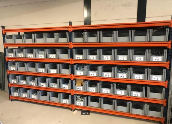KRATTENSTELLING: voordelig en efficiente opslag in magazijn!, Zakelijke goederen, Kantoor en Winkelinrichting | Magazijn, Stelling en Opslag