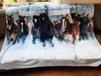 Paarden in de sneeuw woondeken fluweel superzacht, Ophalen of Verzenden, Zo goed als nieuw