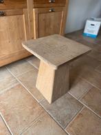 Bijzettafel travertin, Huis en Inrichting, Ophalen, Overige materialen, Minder dan 50 cm, Vierkant