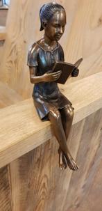 LEZEND MEISJE / BRONZEN BEELD / vrouw, Ophalen of Verzenden