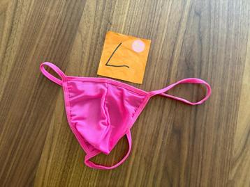 nylon ministring, maat L, roze beschikbaar voor biedingen