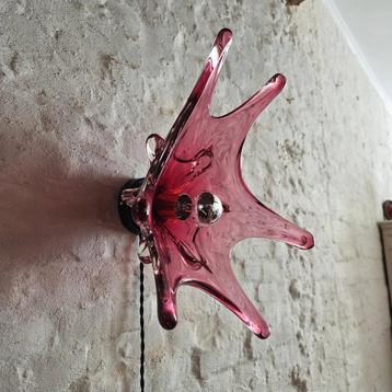Vintage Murano glazen wandlamp. beschikbaar voor biedingen