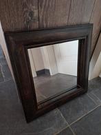 Spiegel,vierkant,koloniaal,India,houten spiegel,stoer, Huis en Inrichting, Ophalen, Rechthoekig, 50 tot 75 cm, Minder dan 100 cm