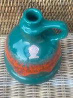 Vintage GDR Aardewerk Kruik Groen/Oranje Design Keramiek DDR, Antiek en Kunst, Ophalen of Verzenden