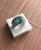 Ring Tibet zilver met Turquoise natuursteen Maat 20 -NIEUW-, Sieraden, Tassen en Uiterlijk, Ringen, 19 tot 20, Nieuw, Ophalen of Verzenden