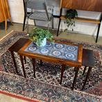 - Vintage set nesting tables, rosewood, Deens -, Minder dan 50 cm, Gebruikt, Ophalen of Verzenden
