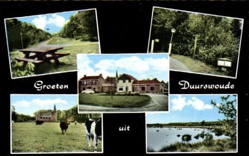 Groeten uit Duurswoude - 5 afb. o.a. dorp natuur koeien - on, Verzamelen, Ansichtkaarten | Nederland, Ongelopen, Friesland, Ophalen of Verzenden