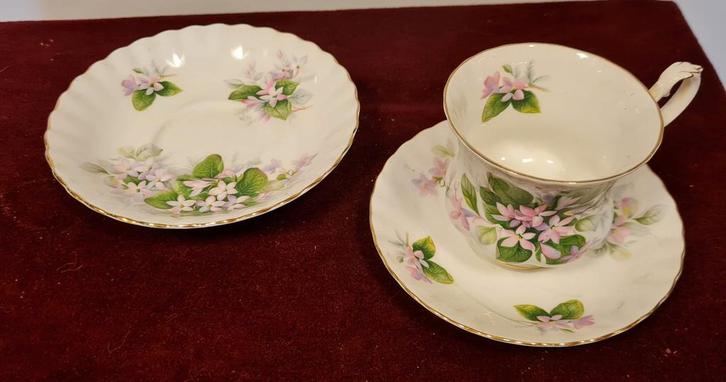 Royal Albert Mayflower Theekop en Schotel Set, Antiek en Kunst, Antiek | Servies los, Ophalen of Verzenden