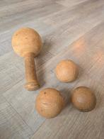 Prachtig antiek houten speelgoed spel met 3 ballen €19, Ophalen of Verzenden