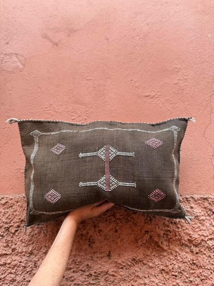 Kussenhoes bruin Marokko, Huis en Inrichting, Woonaccessoires | Kussens, Nieuw, Bruin, Rechthoekig, Ophalen of Verzenden