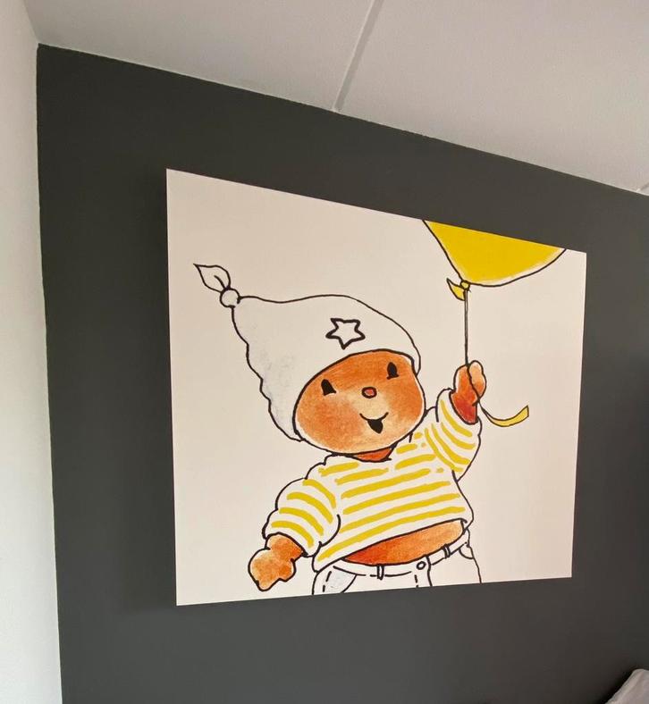 Grote muurplaat “Bobbi met ballon” 120x140x6, Huis en Inrichting, Woonaccessoires | Wanddecoraties, Zo goed als nieuw, Ophalen