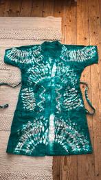 Vintage katoen tye dye kimono badjas xs  s, Ophalen of Verzenden, Zo goed als nieuw, Blauw, Overige typen