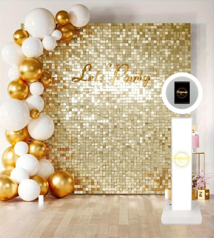 Goedkope fotobooth, onbeperkt foto's maken incl. achtergrond, Hobby en Vrije tijd, Feestartikelen | Verhuur, Nieuw, Geboorte of Huwelijk