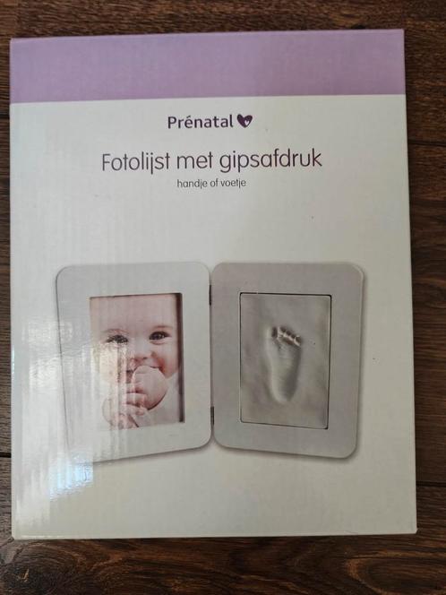 Fotolijst met gipsafdruk - Nieuw, Kinderen en Baby's, Kraamcadeaus en Geboorteborden, Nieuw, Geboortebord, Ophalen of Verzenden