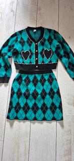 Groen zwart vestje met rok Shein 10 jaar, Gebruikt, Meisje, Shein, Ophalen of Verzenden