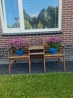 STEVIGE TUINBANK | HOUTEN DUOZIT | LOVE SEAT | TETE A TETE, Ophalen, Zo goed als nieuw, Hout