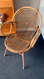 Retro rotan stoel kinder stoel, Huis en Inrichting, Stoelen, Ophalen of Verzenden, Zo goed als nieuw, Bruin, Eén