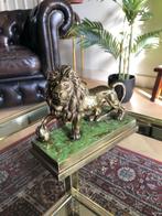 Leeuwen beeld messing antiek, Antiek en Kunst, Curiosa en Brocante, Ophalen of Verzenden