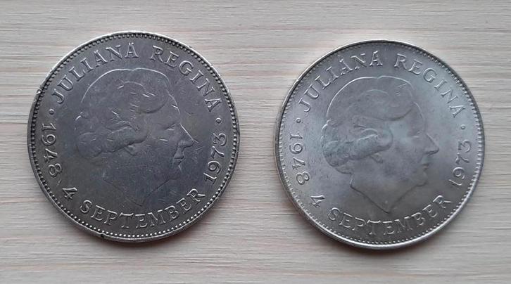 Zilveren 10 Gulden Munt Juliana 1973, Postzegels en Munten, Munten | Nederland, Losse munt, 10 gulden, Koningin Juliana, Zilver