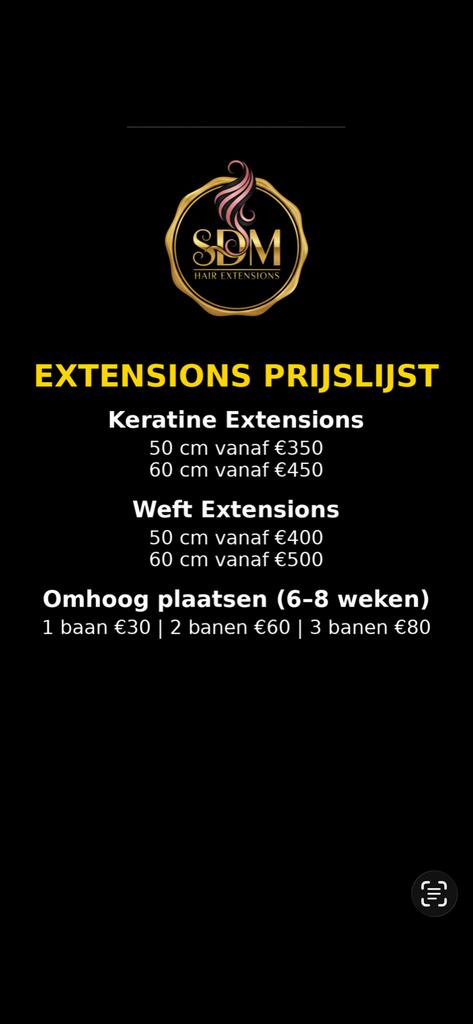 SDM Hair Extensions - Keratine & Weft, Ophalen of Verzenden, Nieuw, Pruik of Haarverlenging