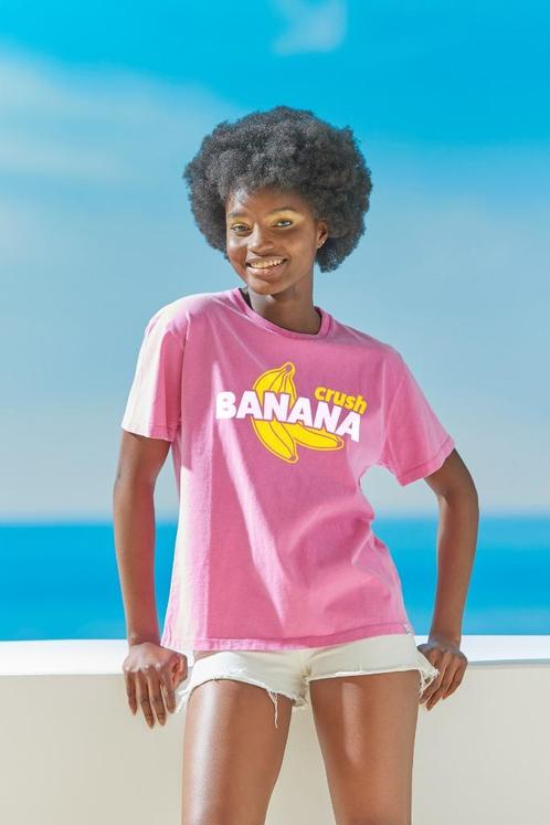 Partij roze French Disorder Mika banana dames t-shirts, Kleding | Dames, T-shirts, Nieuw, Maat 36 (S), Roze, Korte mouw, Ophalen of Verzenden