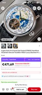 Sugess Suearth Tourbillon Horloge, Overige merken, Leer, Staal, Polshorloge