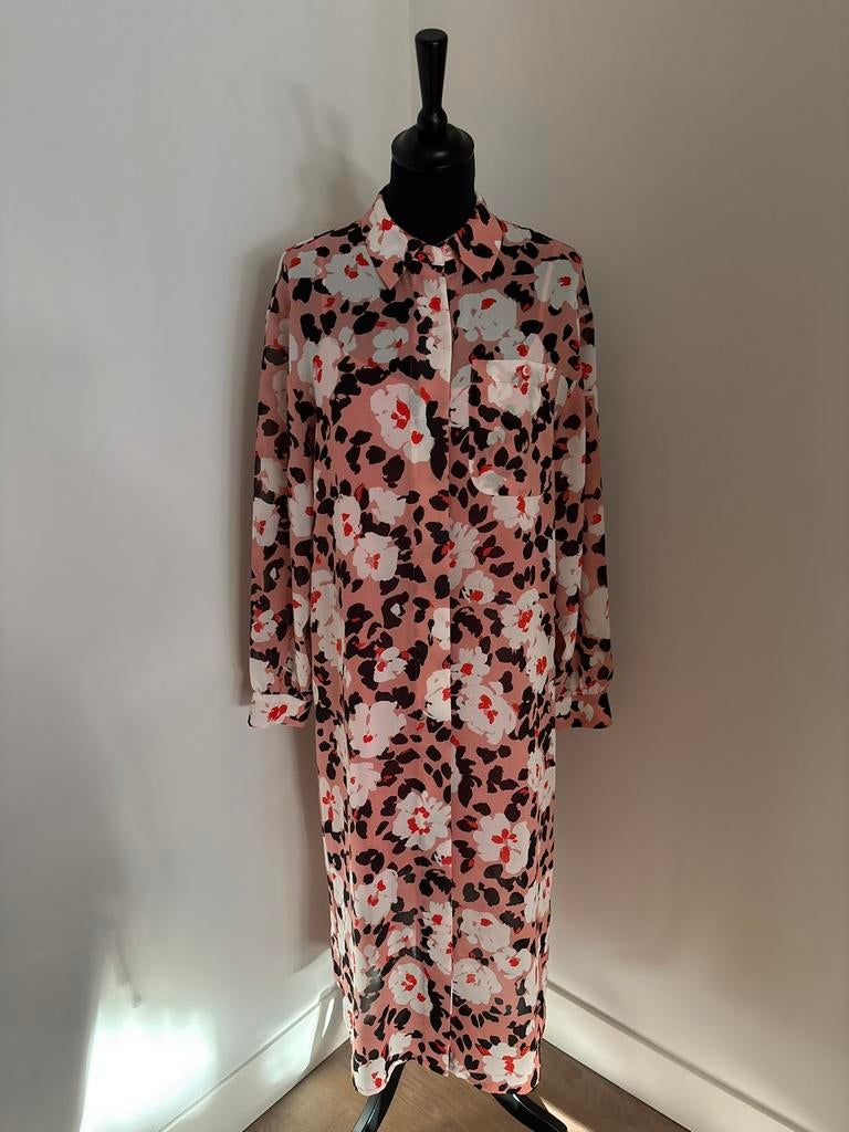 Essentiel Antwerp jurk zalm roze panter print maat 34 ZGAN!!, Kleding | Dames, Ophalen of Verzenden, Zo goed als nieuw, Essentiel Antwerp