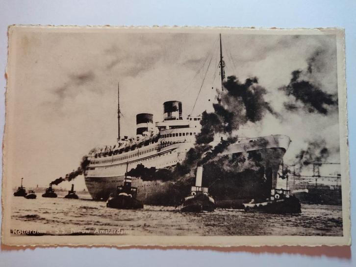 Q127 Rotterdam Nieuw Amsterdam ZOZ Sleepboot Mars II, Verzamelen, Ansichtkaarten | Nederland, Noord-Holland, 1920 tot 1940, Ophalen of Verzenden