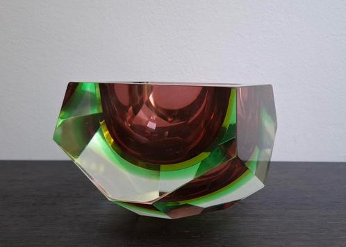 Flavio Poli Murano Sommerso schaal, Antiek en Kunst, Antiek | Glas en Kristal, Ophalen of Verzenden