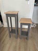 Side tables, Huis en Inrichting, Tafels | Sidetables, Ophalen, Gebruikt, 50 tot 100 cm, Eikenhout