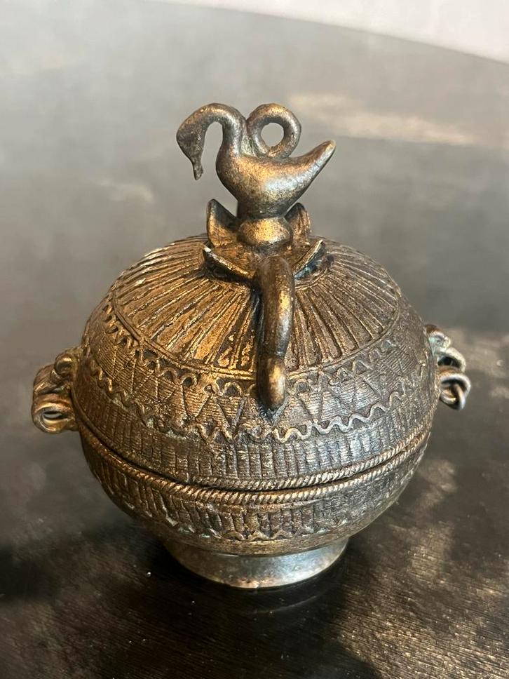 Antieke Indiase Sieradendoos, Antiek en Kunst, Antiek | Koper en Brons, Brons, Ophalen of Verzenden