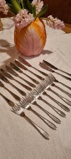 8 pers. GERO visbestek zilmeta verzilverd vis 718 puntfilet, Gebruikt, Ophalen of Verzenden, Rvs of Chroom, Vaatwasserbestendig